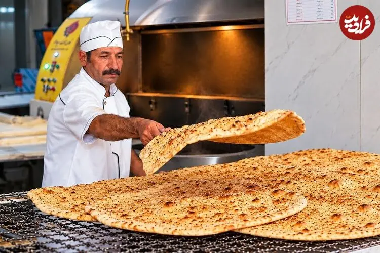 ببینید| غذای خیابانی در ایران؛ مراحل دیدنی پخت نان تافتون در تهران
