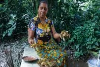 ببینید| غذای روستایی در سریلانکا؛ پخت یک غذای سنتی با خرچنگ، گل کلم و ادویه