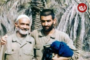 عکس؛ سفر به تاریخ؛ «شهید عباس بابایی و شهید جواد فکوری» در ملاقات با امام خمینی 