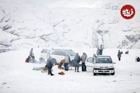 (ویدئو) صبح برفی جاده چالوس - مازندران