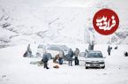 (ویدئو) صبح برفی جاده چالوس - مازندران