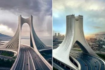 ( تصاویر) تجسم برج آزادی به عنوان پل و یا زیرساخت های آینده در ایران !