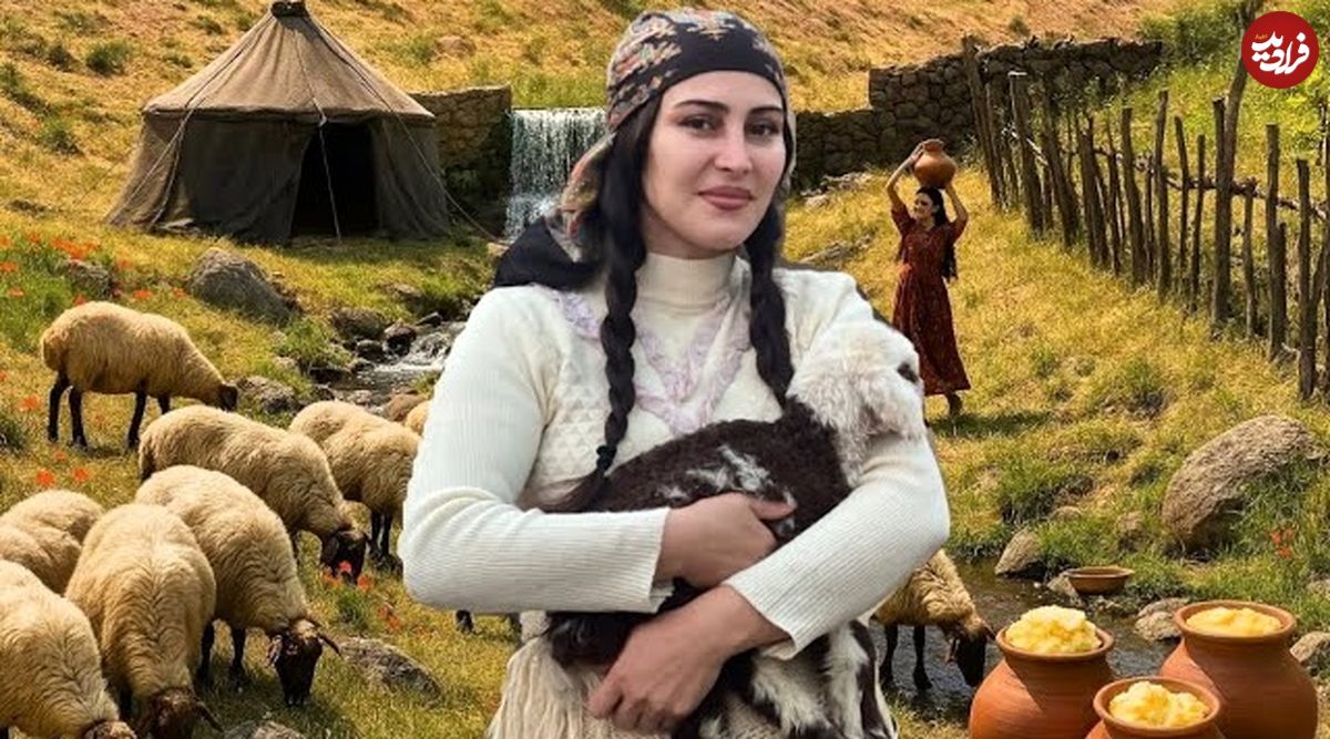 ببینید؛ غذای روستایی در ایران؛ تهیه کره و پنیر محلی با شیر تازه و پخت نان سنتی