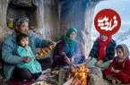 ببینید| غذای روستایی در افغانستان؛ پخت جوجه کباب در هوای برفی
