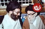 عکس؛ سفر به تاریخ؛ «آیت‌الله سید جواد خامنه‌ای، پدر رهبر انقلاب» در کنار «آیت‌الله خویی»