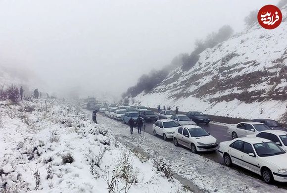 (عکس) ایران قدیم؛ «بی ام و، فورد، پیکان و یک اتوبوس در جاده هراز»؛ دهه 50