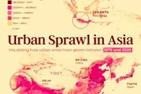 اینفوگرافی؛ پرجمعیت‌ترین کلانشهرهای قاره آسیا در سال ۲۰۲۵؛ جایگاه تهران