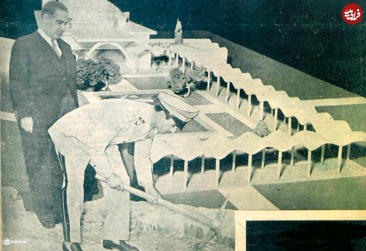 تصاویر؛ سفر در زمان؛ شاه کلنگ مسجد دانشگاه تهران را بر زمین زد