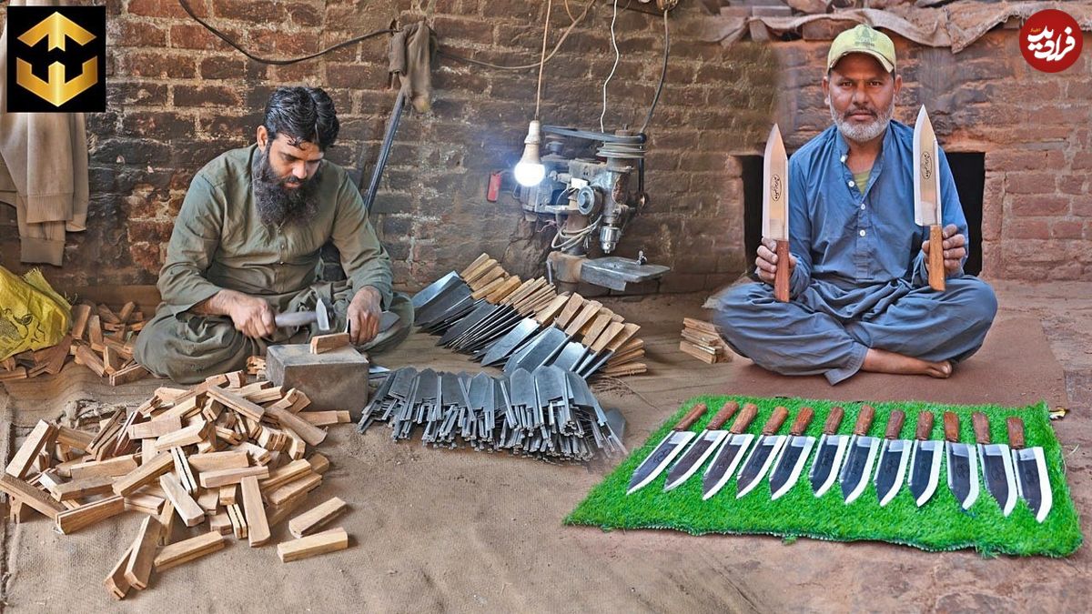 ببینید؛ نحوه تولید چاقوی آشپزخانه با استفاده از تیغه اره های قدیمی