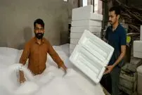 ببینید| فرآیند تماشایی تولید انبوه فوم در کارخانه ای در پاکستان