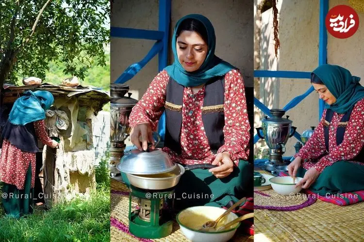 ببینید| غذای روستایی در ایران؛ پخت کلوچه محلی در روستایی جنگلی