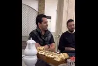 (ویدئو) گفتگوی جالب رضا بهرام و صادق بوقی سر میز شام
