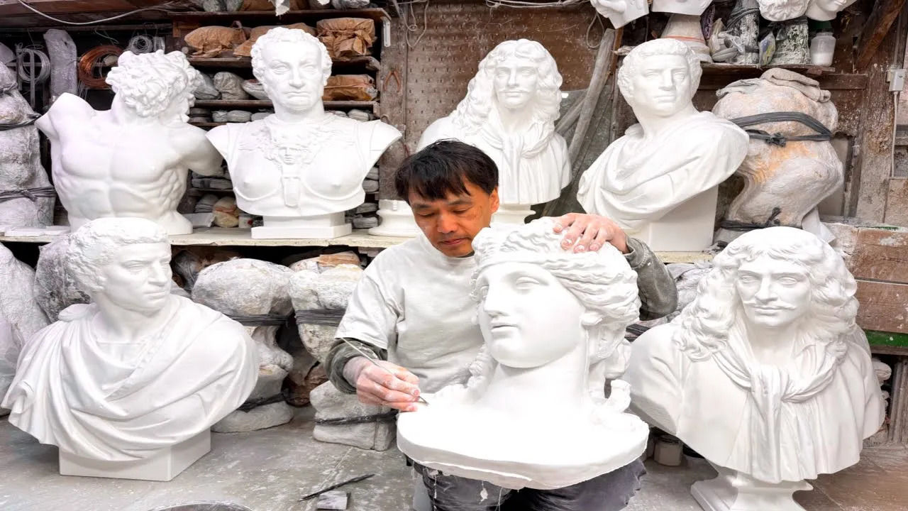 (ویدئو) مراحل شگفت انگیز ساخت مجسمه گچی توسط استاد ژاپنی