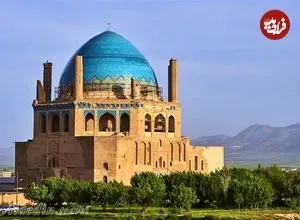 عکس| سفر به ایران قدیم؛ منظرۀ «گنبد سلطانیه» در دوران قاجار