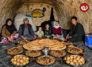 ببینید| غذای روستایی در افغانستان؛ پخت نان سنتی و سیب زمینی در تنور زیر زمینی