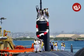عکس| زیردریایی هسته‌ای آمریکایی USS Alexandria بعد از ۳۵ سال فعالیت بازنشسته شد