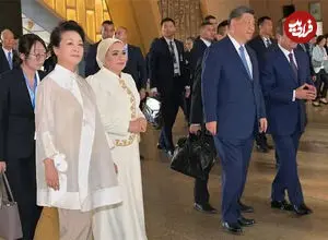 ببینید| بازدید شی جین‌پینگ و همسرش از موزه بزرگ مصر