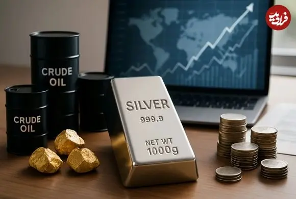 قیمت انس جهانی طلا، نقره و نفت امروز دوشنبه 8 تیر 1405