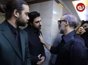 تصاویری از احسان خواجه امیری در مراسم ختم پدرش