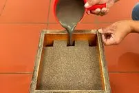 ببینید| ایده ساخت یک گلدان زیبا با قالب چوبی و سیمان به روش استاد چینی