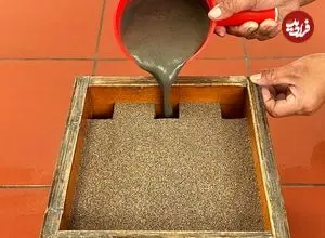 ببینید| ایده ساخت یک گلدان زیبا با قالب چوبی و سیمان به روش استاد چینی