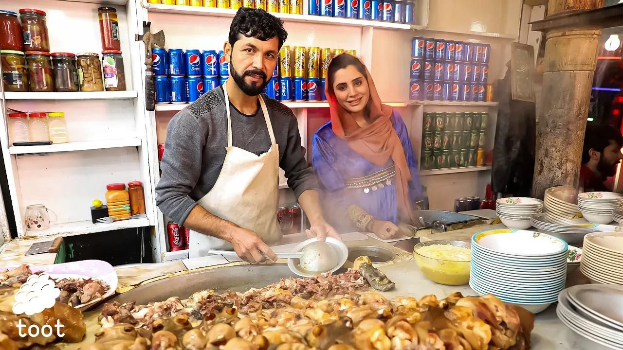 (ویدئو) پخت 7 دست کله و 50 پاچه گاو به روش متفاوت یک طباخ مشهور افغان