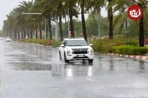 تصاویر؛ باران پائیزی جزیره کیش