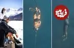 ببینید؛ رکوردشکنی شگفت‌انگیز حبس نفس توسط غواص سوئیسی در عمق ۵۶ متری زیر یخ 