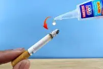 (ویدئو) اگر چسب قطره ای را روی خاکستر سیگار بریزیم چه اتفاقی رخ می دهد؟