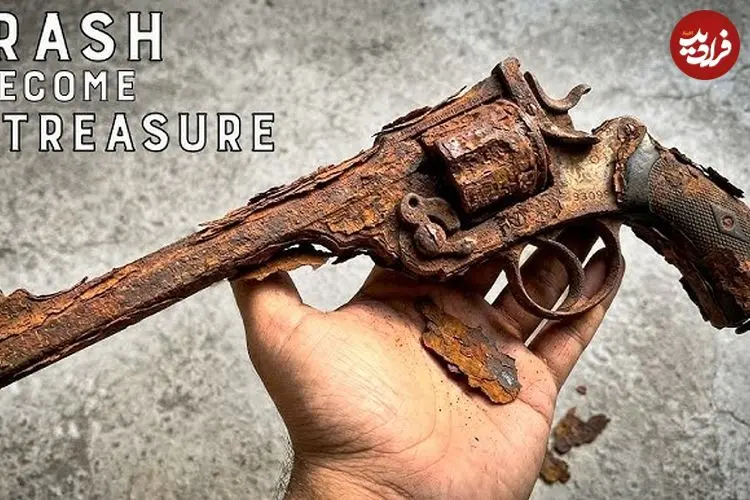 ببینید| فرآیند ساخت یک چاقوی تیز با استفاده از یک تپانچه زنگ زده!