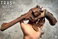 ببینید| فرآیند ساخت یک چاقوی تیز با استفاده از یک تپانچه زنگ زده!