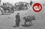 عکس| سفر زمان؛ تصویری از اردوی سلطنتی در کنار باغ‌های «رباط کریم»