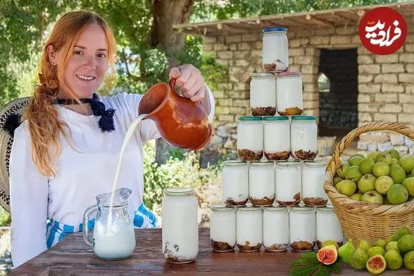 ببینید| غذای روستایی در مراکش؛ تهیه ماست سنتی و پخت مربای انجیر 