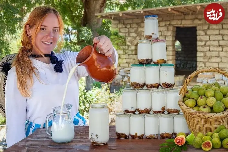 ببینید| غذای روستایی در مراکش؛ تهیه ماست سنتی و پخت مربای انجیر 