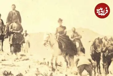 عکس| سفر زمان؛ کاروان اروپایی‌ها در یک مسیر کوهستانی در ایران دوران قاجار