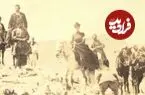 عکس| سفر زمان؛ کاروان اروپایی‌ها در یک مسیر کوهستانی در ایران دوران قاجار