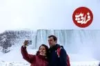 تصاویر| آبشار یخ‌زده نیاگارا، گردشگران را مسحور خود کرد