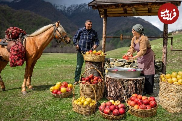 ببینید، غذای روستایی در آذربایجان؛ پخت یک غذای خوشمزه و سریع با سیب زمینی