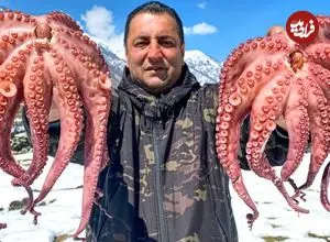ببینید| غذای روستایی در آذربایجان؛ پخت یک غذای متفاوت با اختاپوس