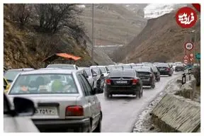 جاده چالوس یکطرفه شد؛ برف و باران در محورهای ۴ استان