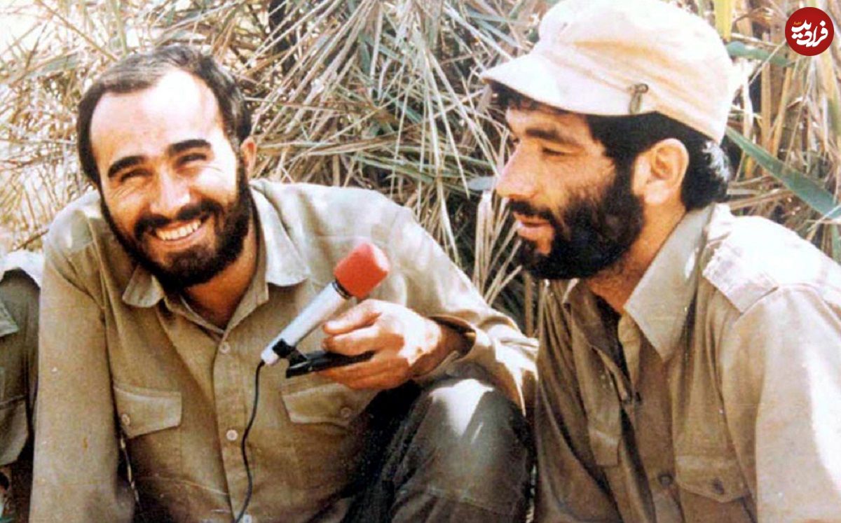عکس؛ سفر در زمان؛ «شهید خرازی در کنار شهید احمد کاظمی» در جبهه؛ دهه 60