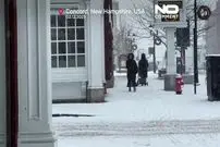 ببینید؛ بارش برف شدید پروازها در آمریکا را مختل کرد