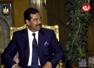 عکس| سفر در زمان؛ «صدام» در مراسم استقبال از «معمر قذافی» در بغداد