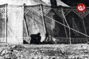 عکس| سفر زمان؛ منظرۀ اردوی ناصرالدین شاه در کنار رودخانۀ چالوس