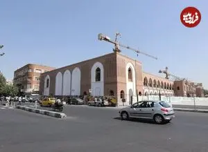 عکس| سفر زمان؛ میدان توپخانه و توپ‌های جنگی زیر پارچه؛ دوران قاجار