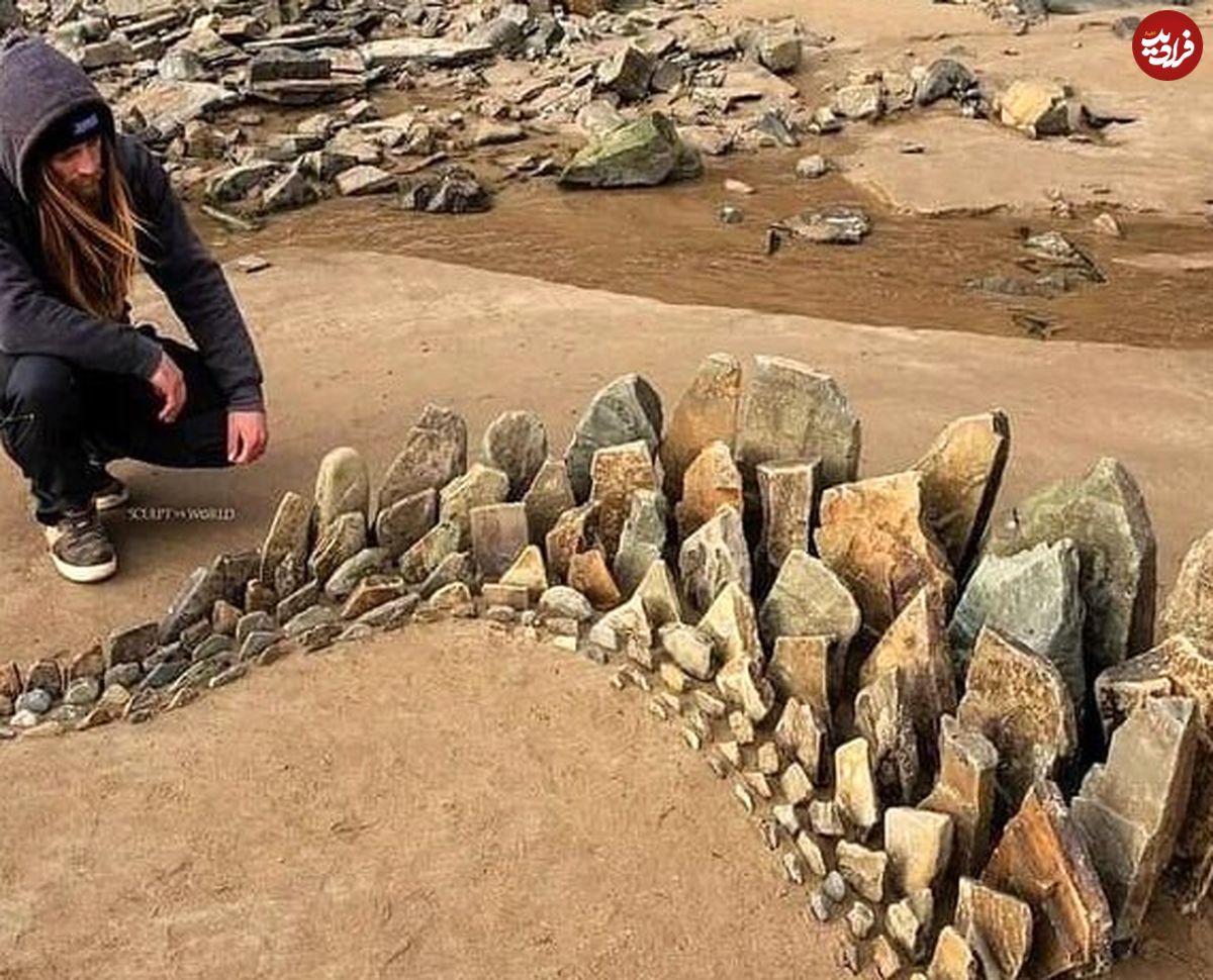 ایجاد تصاویر خارق‌العاده با سنگ‌های ساحلی
