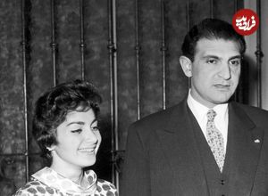عکس؛ سفر در زمان؛ «شهناز پهلوی و پدر همسرش» در یک مهمانی در پاریس؛ سال 1339