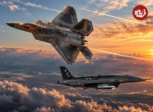 خلبان جنگنده F-22 برای نخستین بار یک پهپاد رزمی خودمختار را در آسمان هدایت کرد