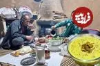 ببینید| غذای روستایی در ایران؛ پخت آش دوغ سنتی روی آتش