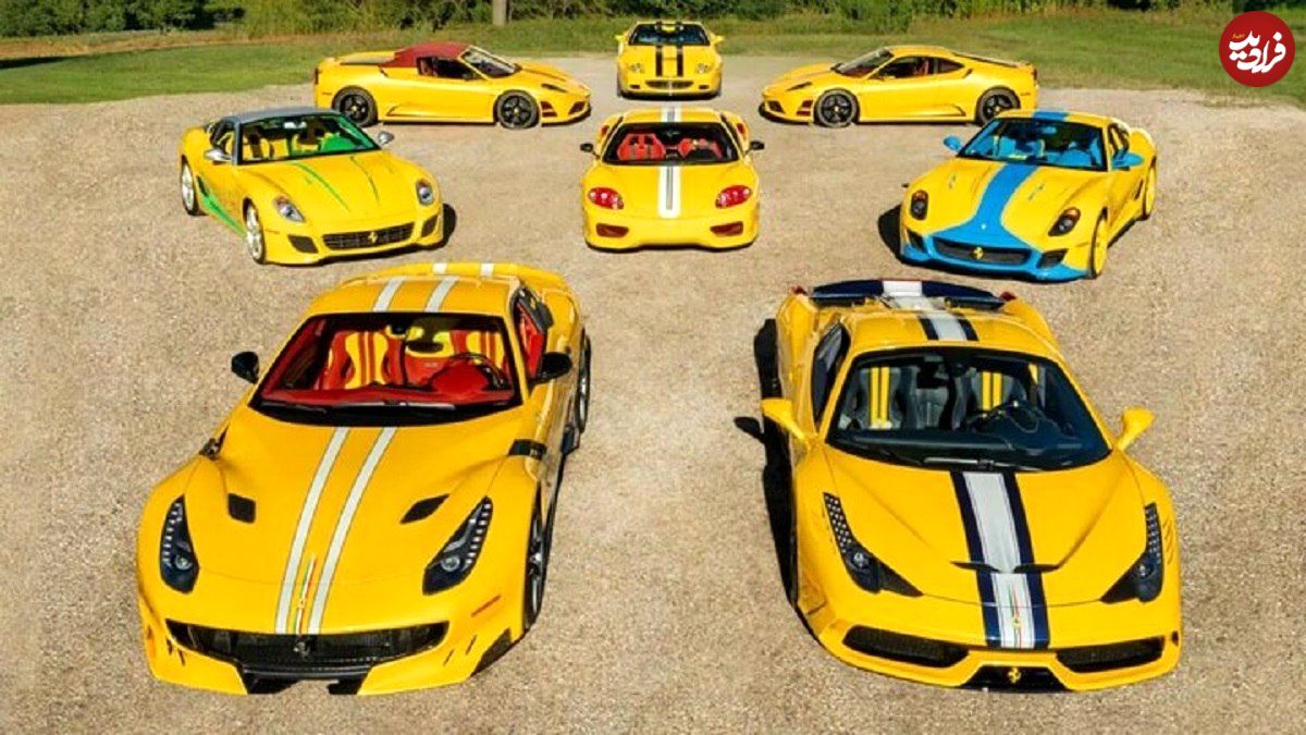 تصاویر؛ ماشین‌باز واقعی؛ مردی با ۴۸ فراری، مالک نادرترین مجموعه اسب‌های مارانلو 